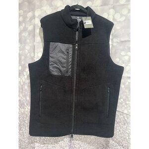 NWT G Fore Black Fleece Zip Up Vest G4MS22O16 - XL